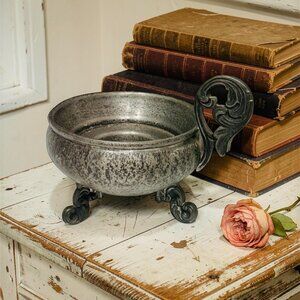 Vintage Norwegian Mastad Pewter Chamber Candle Holder